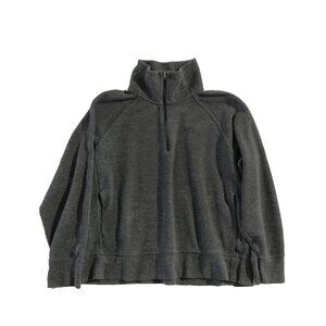 Nike Sweatshirt Womens L Heather Gray Fleece Thermafit ¼ Zip Mock-Neck Pullover